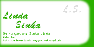 linda sinka business card
